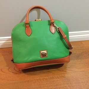 Dooney & Bourke pebble leather Zip Zip Satchel